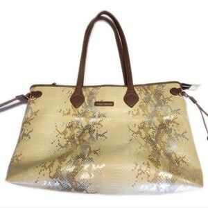 Simply Southern Faux Snakeskin Leather Tote Bag Shoulder Bag 18"x10"x6"